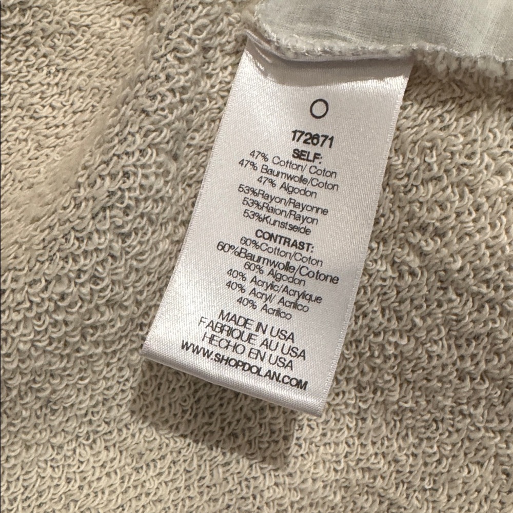 Dolan Anthropologie Left Coast light fleece and knit sweater Women’s Large. - Picture 8 of 8